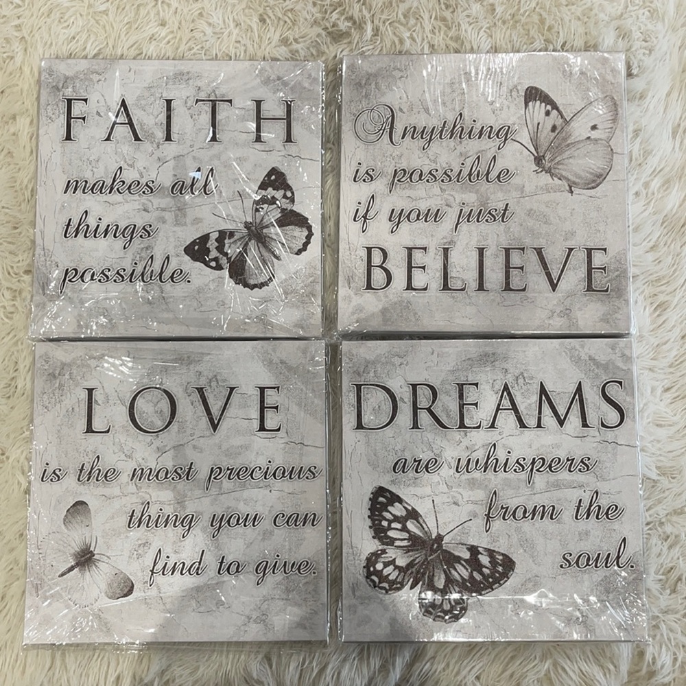 Wall pictures set of 4 each 12x12inches